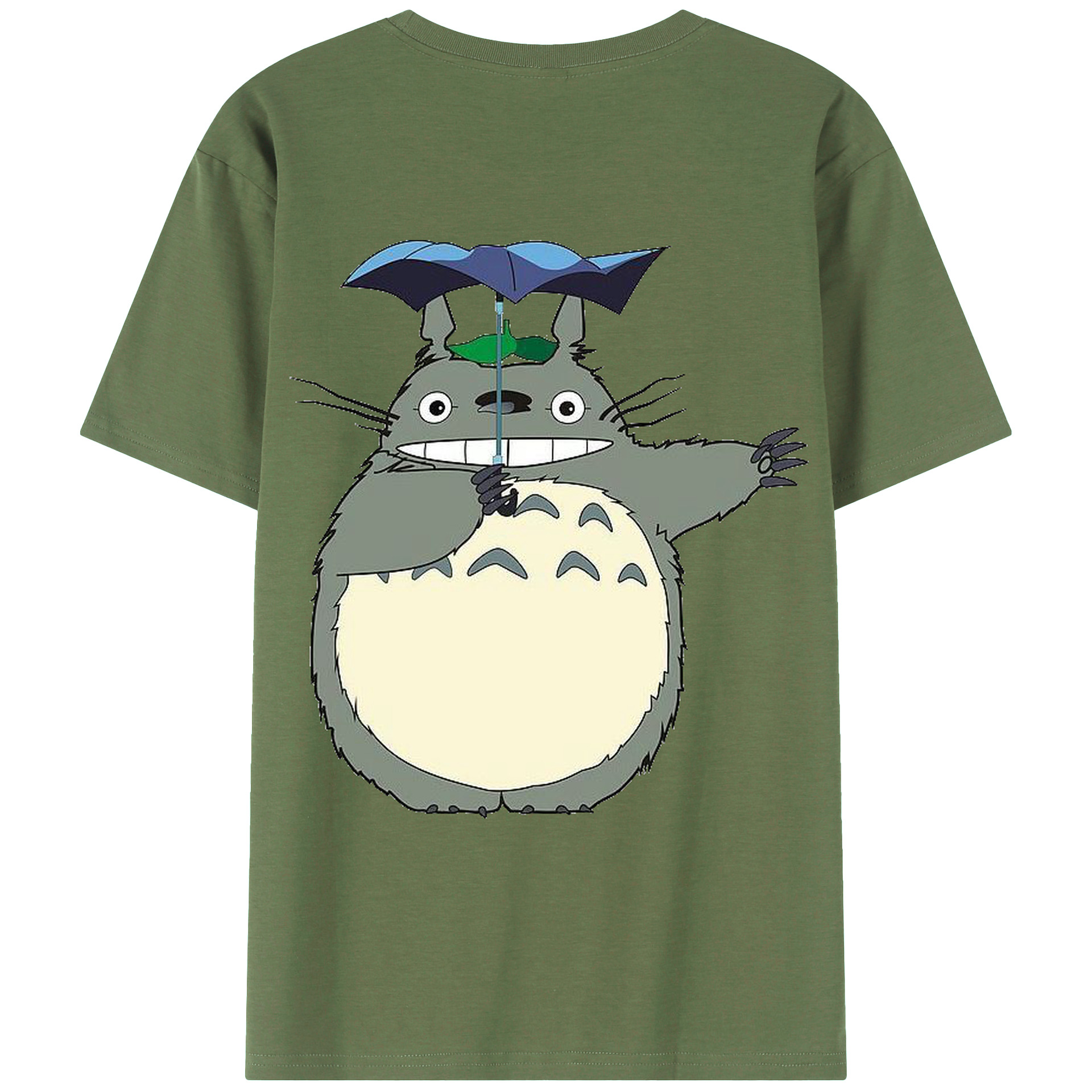 （画像用） となりのトトロ 草壁メイ 草壁サツキ My Neighbor Totoro Satsuki Kusakabe Mei Kusakabe 綿100％ メンズ半袖Tシャツ（バックプリント） 通気性